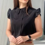 خرید تاپ مجلسی یقه گیپور قسطی