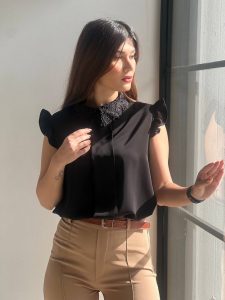 خرید تاپ مجلسی یقه گیپور قسطی