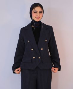 خرید ست کت و شلوار زنانه الگانت - سرمه-ای قسطی