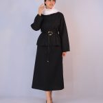 خرید ست کت و دامن شهرزاد - سرمه-ای قسطی