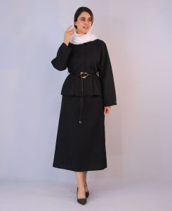 خرید ست کت و دامن شهرزاد - سرمه-ای قسطی