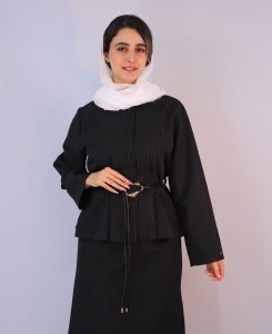 خرید ست کت و دامن شهرزاد - سرمه-ای قسطی